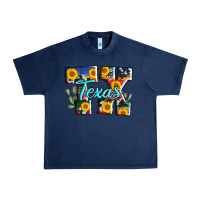 Navy texas tx serape sunflower cowhide Urban Heavy Tee - AdoDesignShop
