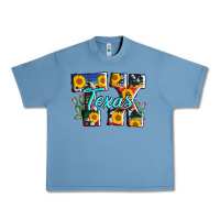 Pebble Blue texas tx serape sunflower cowhide Urban Heavy Tee - AdoDesignShop