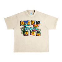 Sandshell texas tx serape sunflower cowhide Urban Heavy Tee - AdoDesignShop