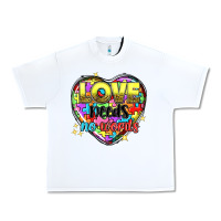 White Love needs no words Urban Heavy Tee - NancyCooperArtShop