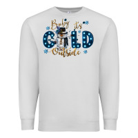 Dove Grey baby its cold outside Premium Sweatshirt - CowGirlArtShop