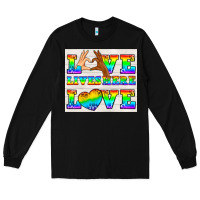 Black Western LGBTQ+ Love Lives Here Tumbler Long Sleeve Tee - BundleAndBundleShop