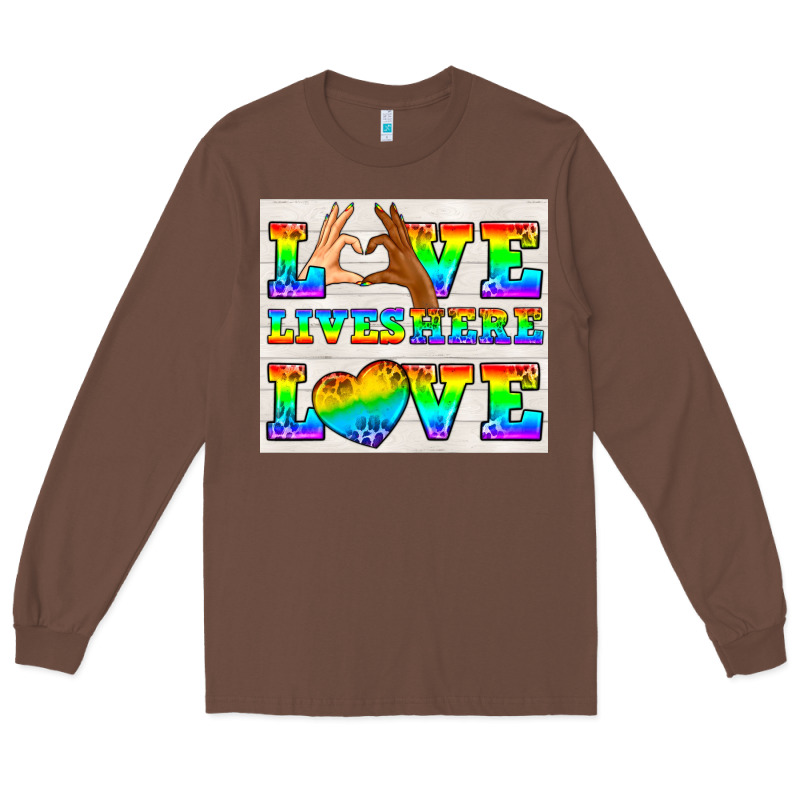 Western Lgbtq+ Love Lives Here Tumbler Long Sleeve Tee by BundleAndBundleShop | Teevron