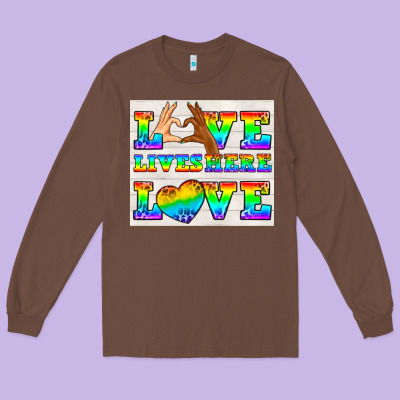 Western Lgbtq+ Love Lives Here Tumbler Long Sleeve Tee Designed By Bundleandbundleshop
