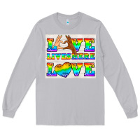 Moon Dust Western LGBTQ+ Love Lives Here Tumbler Long Sleeve Tee - BundleAndBundleShop