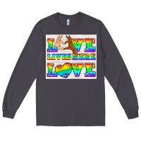 Smoke Western LGBTQ+ Love Lives Here Tumbler Long Sleeve Tee - BundleAndBundleShop