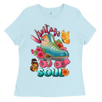 Baby Blue vintage soul Ladies Tee - BundleAndBundleShop