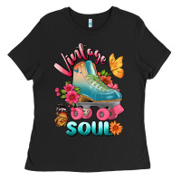 Black vintage soul Ladies Tee - BundleAndBundleShop