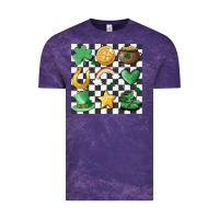 Cloud Purple checker board lucky charms Vintage Tee - MaliasSmallBusiness