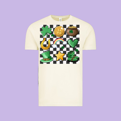 Checker Board Lucky Charms Vintage Tee Designed By Maliassmallbusiness