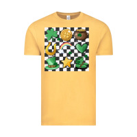 Vintage Mustard checker board lucky charms Vintage Tee - MaliasSmallBusiness