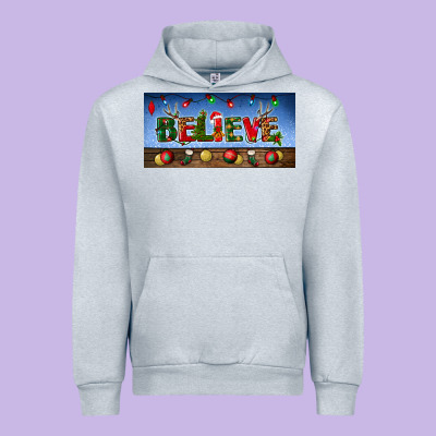 Christmas Believe License Plate Urban Hoodie Designed By Bundleandbundleshop