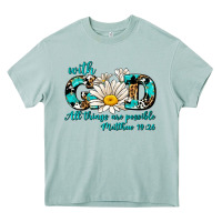 Arona with god all things are possible daisy Heavy Core Tee - AdoDesignShop