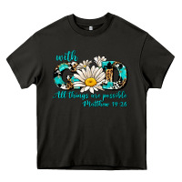 Asphalt with god all things are possible daisy Heavy Core Tee - AdoDesignShop