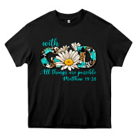 Black with god all things are possible daisy Heavy Core Tee - AdoDesignShop