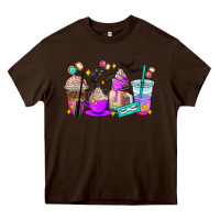 Chocolate Brown lash hustler coffee cups Heavy Core Tee - AdoDesignShop