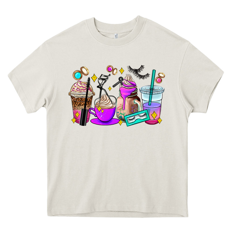 Lash Hustler Coffee Cups Heavy Core Tee by AdoDesignShop | Teevron