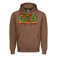 Chestnut With God All Things Are Possible Mexico Zipper Hoodie - texasbilliewilder