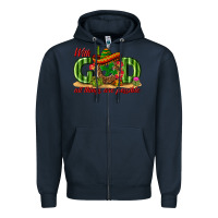 Navy With God All Things Are Possible Mexico Zipper Hoodie - texasbilliewilder