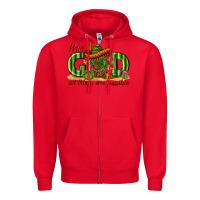 Red With God All Things Are Possible Mexico Zipper Hoodie - texasbilliewilder