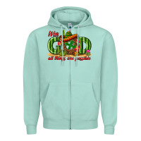Seafoam With God All Things Are Possible Mexico Zipper Hoodie - texasbilliewilder