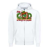 White With God All Things Are Possible Mexico Zipper Hoodie - texasbilliewilder