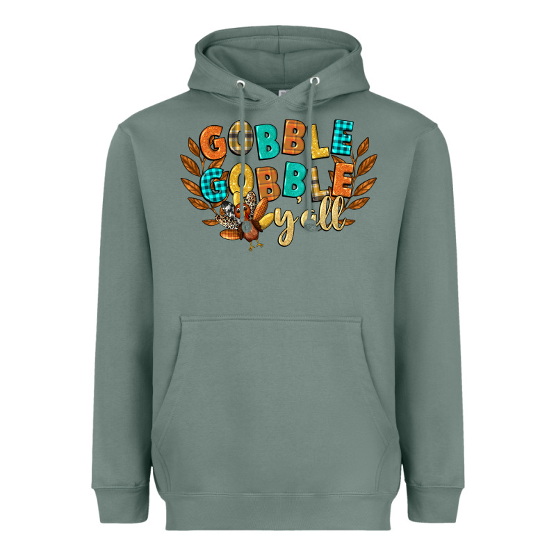 Gobble Gobble Yall Heavyweight Hoodie by CowGirlArtShop | Teevron