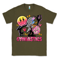 Army Green retro gymnastics Classic Tee - MaliasSmallBusiness