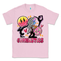 Bubblegum Pink retro gymnastics Classic Tee - MaliasSmallBusiness