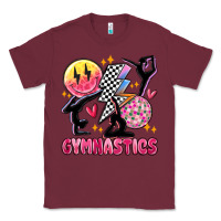 Burgundy retro gymnastics Classic Tee - MaliasSmallBusiness