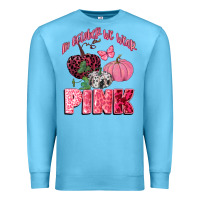 Ocean Blue in october we wear pink Premium Sweatshirt - CowGirlArtShop
