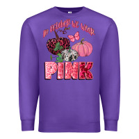 Purple in october we wear pink Premium Sweatshirt - CowGirlArtShop
