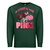 Sports Green in october we wear pink Premium Sweatshirt - CowGirlArtShop