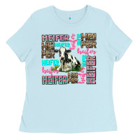 Baby Blue heifer Ladies Tee - AdoDesignShop