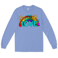 Colony Blue Western LGBTQ+ Love Rainbow Long Sleeve Tee - BundleAndBundleShop