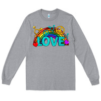 Heather Grey Western LGBTQ+ Love Rainbow Long Sleeve Tee - BundleAndBundleShop