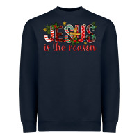 Navy jesus is the reason christmas bbs Heavyweight Sweatshirt - BundleAndBundleShop