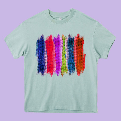 Colored Jute Brush Strokes Heavy Core Tee Designed By Bettercallsaul