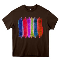 Chocolate Brown Colored Jute Brush Strokes Heavy Core Tee - Bettercallsaul