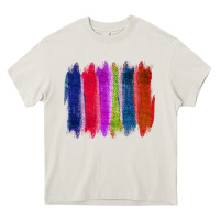Cream Colored Jute Brush Strokes Heavy Core Tee - Bettercallsaul
