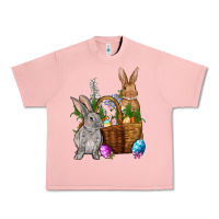 Salmon Bunnys carrots eggs with basket Easter Urban Heavy Tee - NancyCooperArtShop