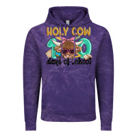 Cloud Purple holy cow 100 days of school Vintage Hoodie - MaliasSmallBusiness
