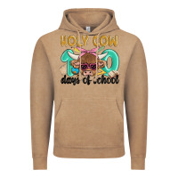 Vintage Coffee holy cow 100 days of school Vintage Hoodie - MaliasSmallBusiness