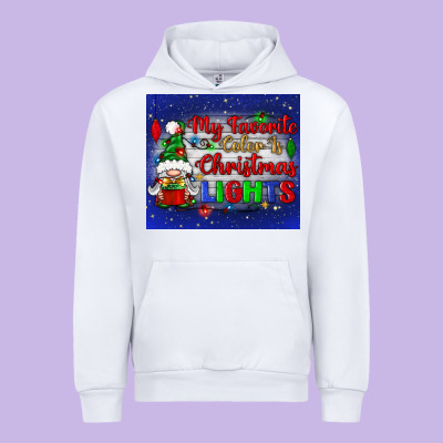 My Favorite Color Is Christmas Lights Urban Hoodie Designed By Bundleandbundleshop
