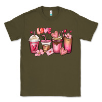 Army Green valentines day coffee cups Classic Tee - MaliasSmallBusiness