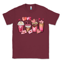 Burgundy valentines day coffee cups Classic Tee - MaliasSmallBusiness