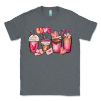 Charcoal Heather valentines day coffee cups Classic Tee - MaliasSmallBusiness
