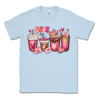 Dusty Blue valentines day coffee cups Classic Tee - MaliasSmallBusiness