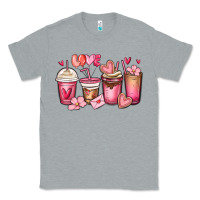 Heather Grey valentines day coffee cups Classic Tee - MaliasSmallBusiness