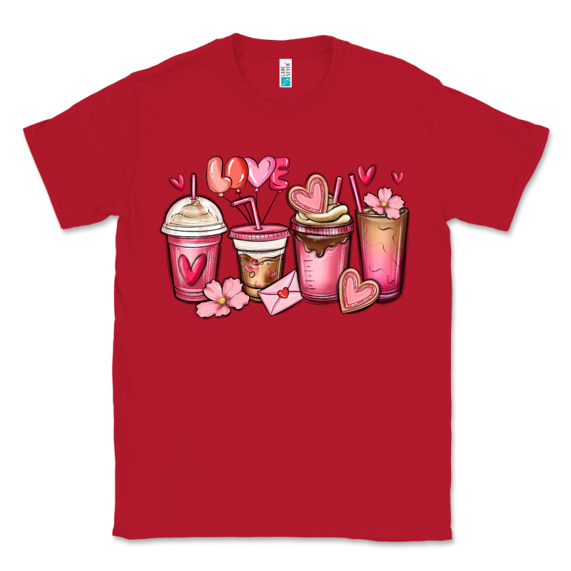 Valentines Day Coffee Cups Classic Tee by MaliasSmallBusiness | Teevron